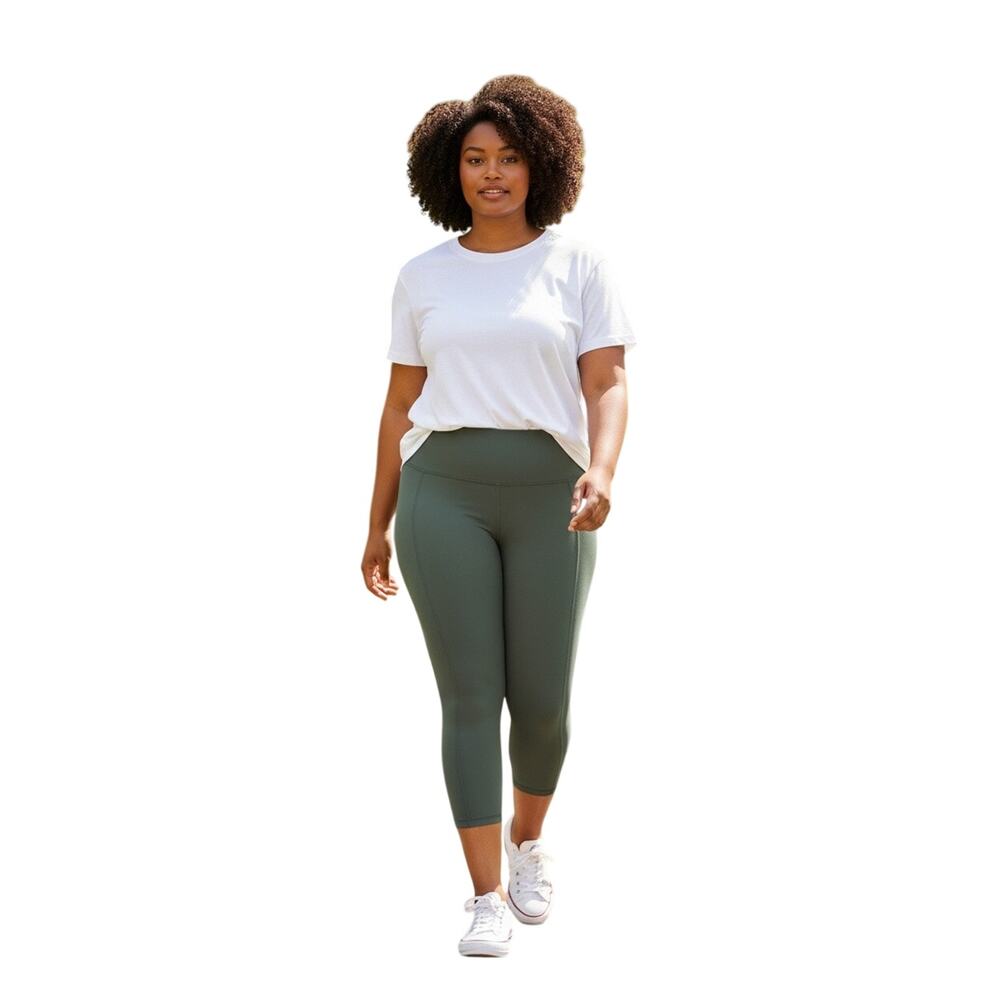 90 Degree By Reflex Women Mulled Basil (Green) Legging Size 3X - NWT MSRP $78